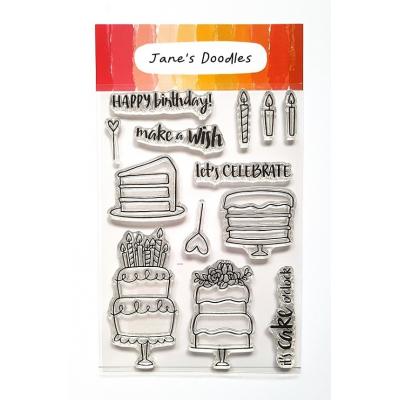 Jane's Doodles Clear Stamps - Cake